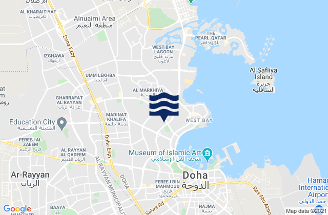 Mappa delle Getijden in Ar Rayyān, Qatar
