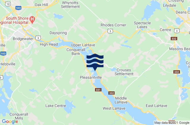 Mappa delle Getijden in Arenburg Island, Canada
