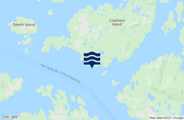 Mappa delle Getijden in Ark Island, Canada