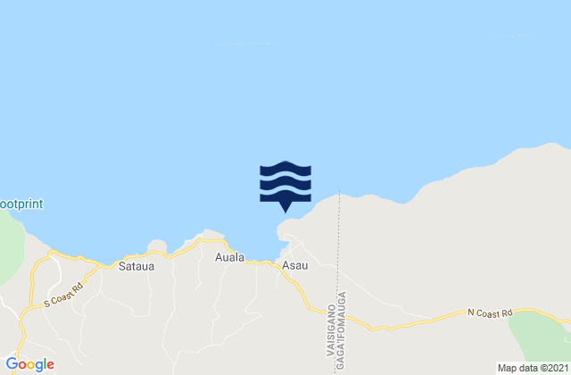 Mappa delle Getijden in Asau Harbor, Samoa