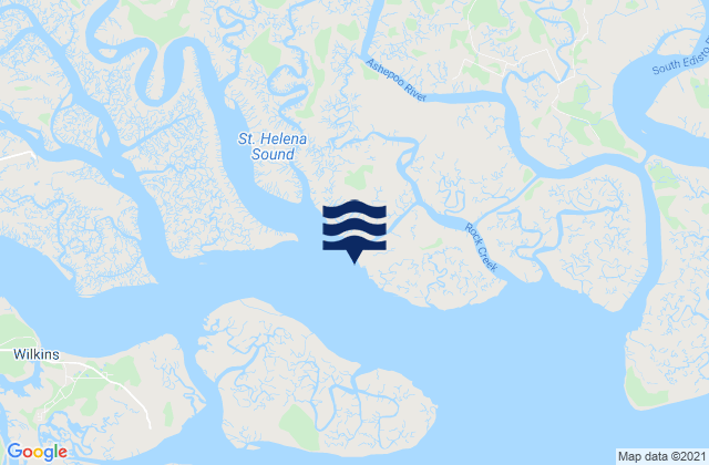 Mappa delle Getijden in Ashe Island Cut St. Helena Sound, United States