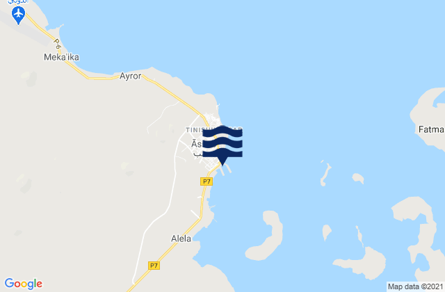 Mappa delle Getijden in Assab, Eritrea