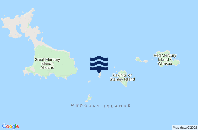 Mappa delle Getijden in Atiu or Middle Island, New Zealand
