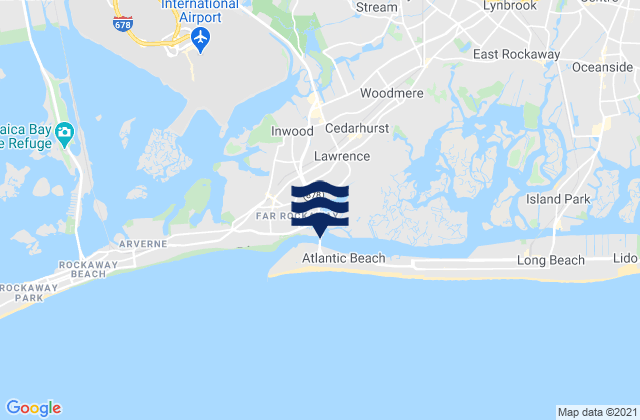 Mappa delle Getijden in Atlantic Beach Bridge, United States
