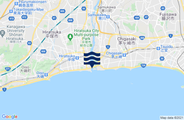 Mappa delle Getijden in Atsugi, Japan