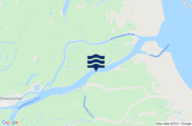 Mappa delle Getijden in Attawapiskat, Canada