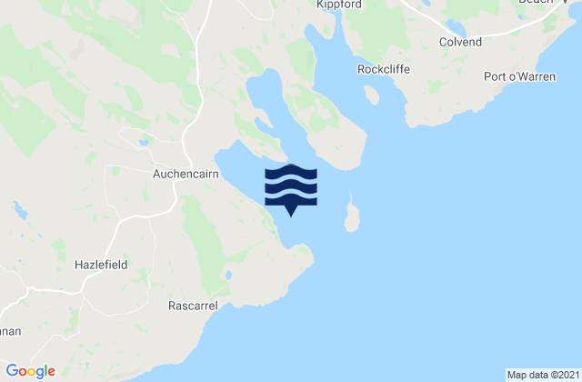 Mappa delle Getijden in Auchencairn Bay, United Kingdom