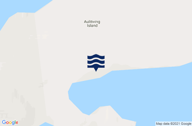 Mappa delle Getijden in Aulitiving Island, Canada