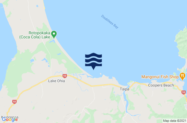 Mappa delle Getijden in Aurere Beach, New Zealand