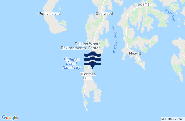 Mappa delle Getijden in Avalon Dogwood Harbor, United States