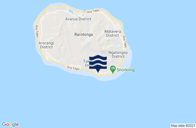 Mappa delle Getijden in Avana, French Polynesia