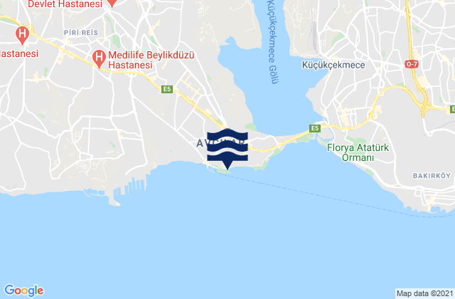 Mappa delle Getijden in Avcılar, Turkey