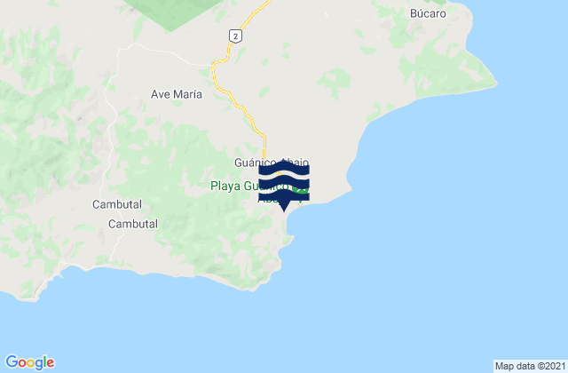 Mappa delle Getijden in Ave María, Panama