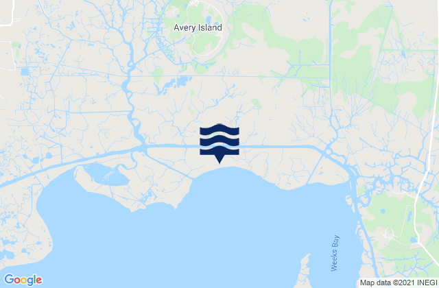 Mappa delle Getijden in Avery Island, United States