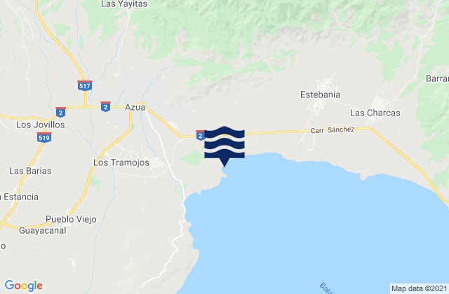 Mappa delle Getijden in Azua, Dominican Republic