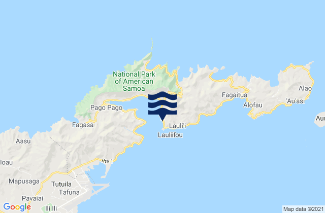 Mappa delle Getijden in Aūa, American Samoa