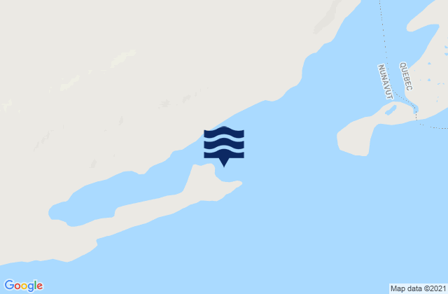 Mappa delle Getijden in Babs Bay (Hudson Bay), Canada