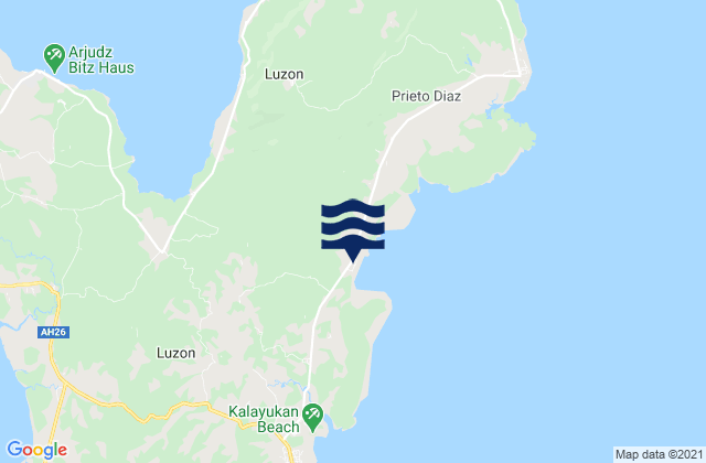 Mappa delle Getijden in Bagacay, Philippines