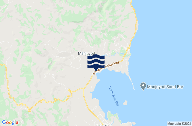 Mappa delle Getijden in Bagtic, Philippines
