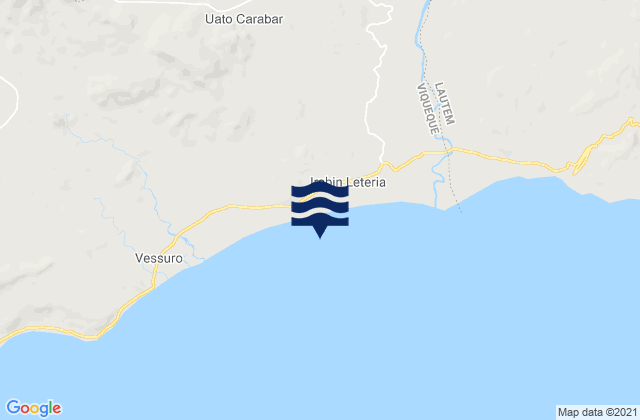 Mappa delle Getijden in Baguia, Timor Leste