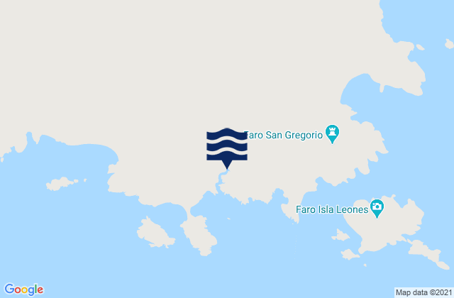 Mappa delle Getijden in Bahia Gil (Caleta Horno), Argentina