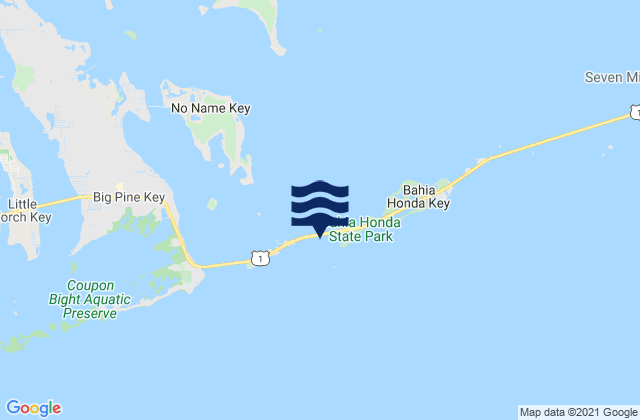 Mappa delle Getijden in Bahia Honda Harbor, United States