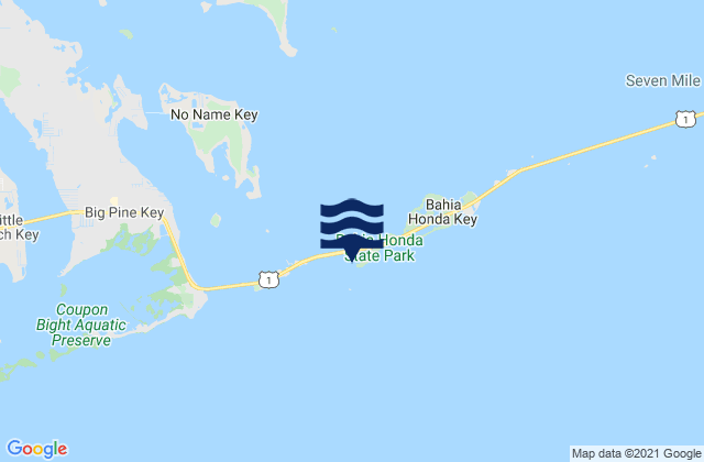 Mappa delle Getijden in Bahia Honda Key (Bahia Honda Channel), United States
