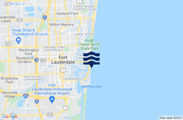 Mappa delle Getijden in Bahia Mar Yacht Club, United States