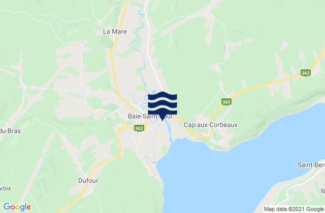 Mappa delle Getijden in Baie-Saint-Paul, Canada
