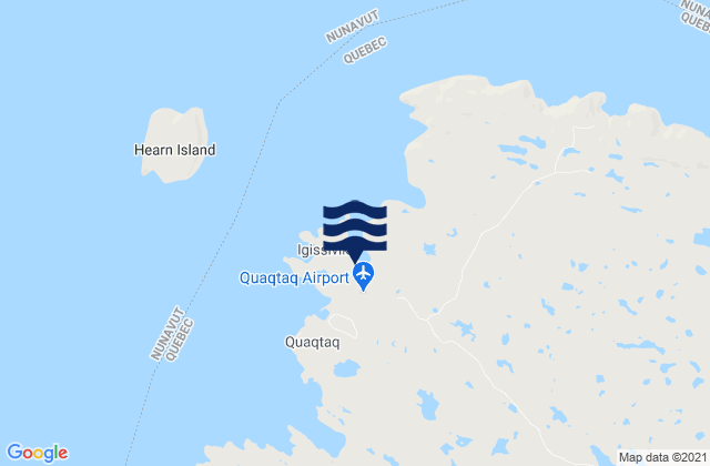 Mappa delle Getijden in Baie Tasiujaq, Canada
