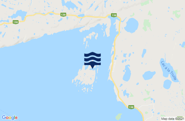 Mappa delle Getijden in Baie de Brador, Canada