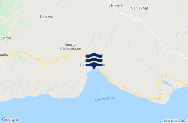 Mappa delle Getijden in Baie de Henne, Haiti