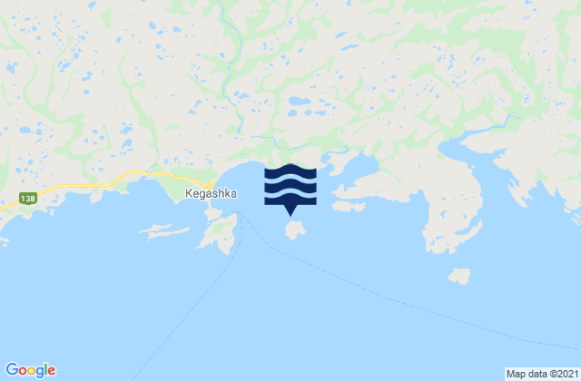 Mappa delle Getijden in Baie de Kegaska, Canada