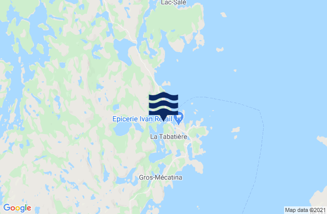 Mappa delle Getijden in Baie de La Tabatière, Canada