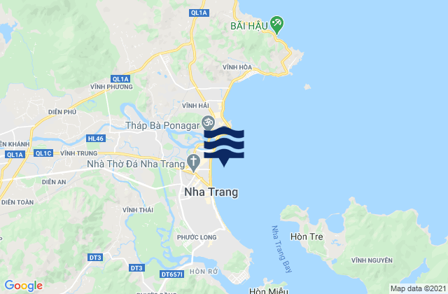 Mappa delle Getijden in Baie de Nha Trang, Vietnam