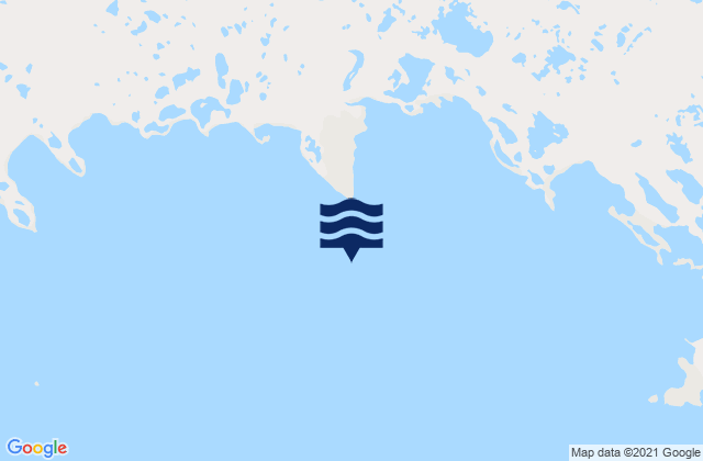 Mappa delle Getijden in Baird Bay, Canada