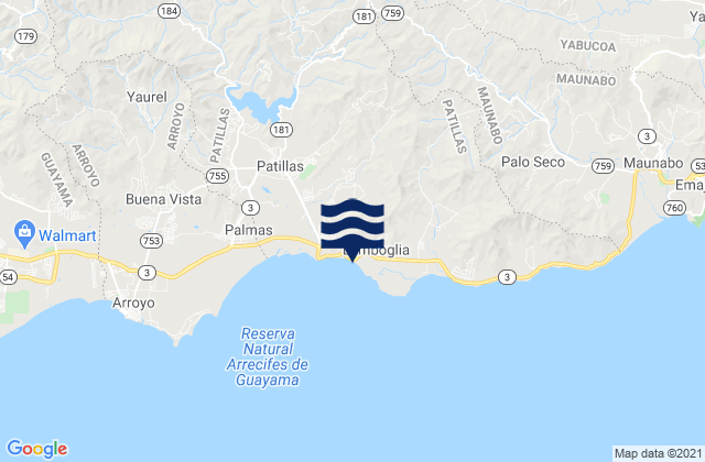 Mappa delle Getijden in Bajo Barrio, Puerto Rico
