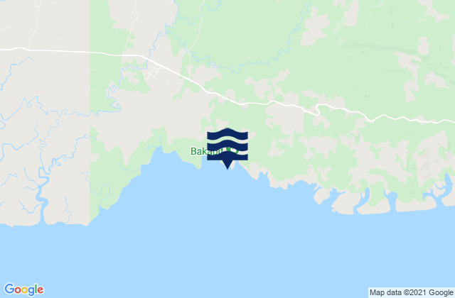 Mappa delle Getijden in Bakapit (Darvel Bay), Malaysia