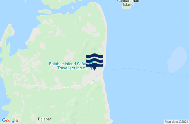 Mappa delle Getijden in Balabac (Balabac Island), Malaysia