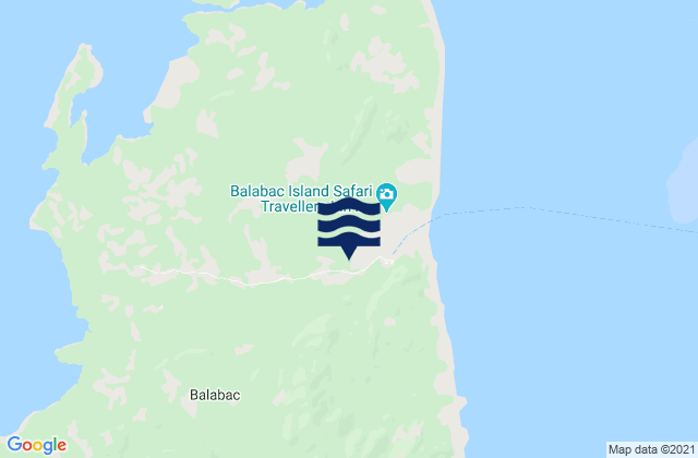 Mappa delle Getijden in Balabac, Philippines