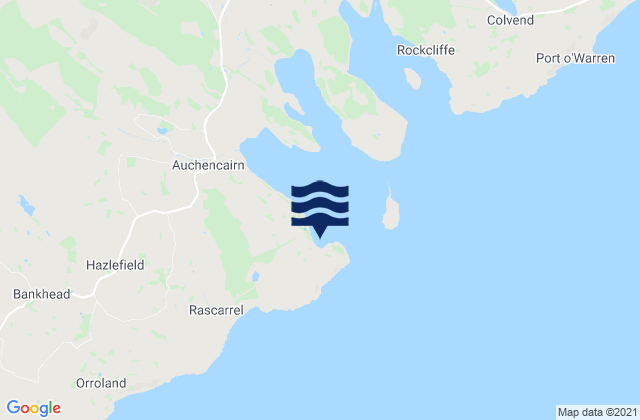 Mappa delle Getijden in Balcary Bay, United Kingdom