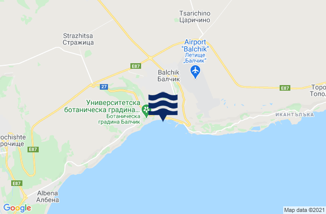 Mappa delle Getijden in Balchik, Bulgaria