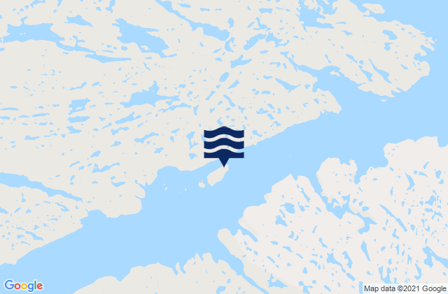 Mappa delle Getijden in Baleen Island, Canada