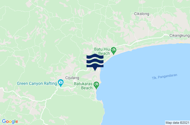 Mappa delle Getijden in Balengbeng, Indonesia