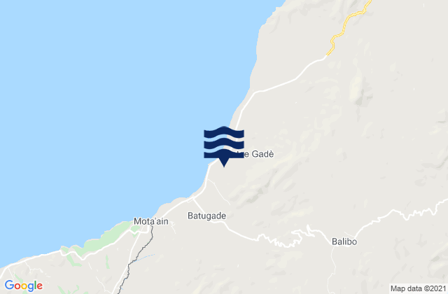 Mappa delle Getijden in Balibo, Timor Leste