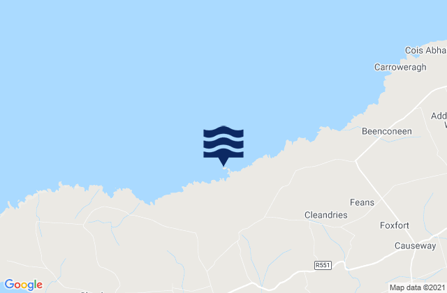 Mappa delle Getijden in Ballingarry Island, Ireland