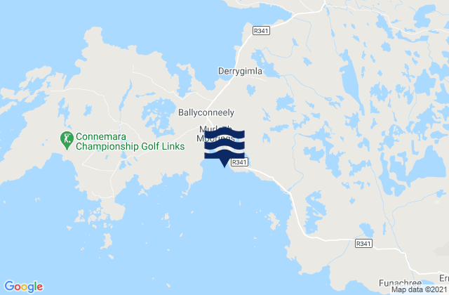 Mappa delle Getijden in Ballyconneely Bay, Ireland