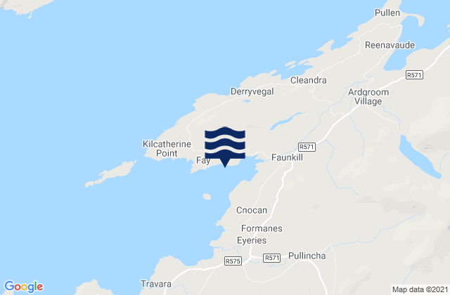 Mappa delle Getijden in Ballycrovane Harbour, Ireland