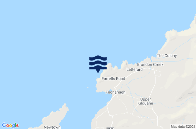 Mappa delle Getijden in Ballydavid Head, Ireland