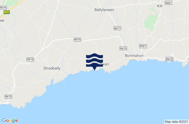 Mappa delle Getijden in Ballydowane Bay, Ireland